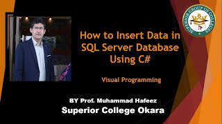 How to Insert Data in SQL Server Database Using C#