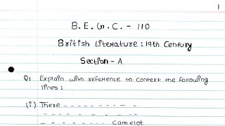 BEGC 110 Solved assignment 2023-2024 | BEGC 110 solved handwritten assignment 2023-2024 | BAEGH 2 Yr
