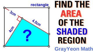 Find the area of the blue region #mathpuzzles #geometryskills #thinkoutofthebox