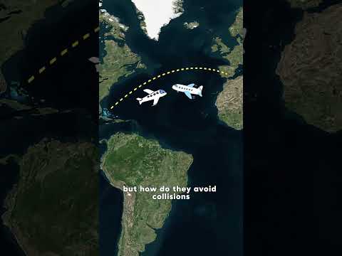 Why Planes Follow This Invisible Path Across the Atlantic ✈️ Jet Stream Highway 🌍 #geographyfacts