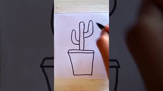 easy cactus 🌵 #drawing #quickdrawing #easydrawing #ternding #art #speeddrawing #drawingdrawing