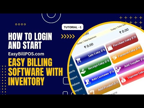 How to Login and Start Using Easy Billing Software with Inventory Management | EasyBill Tutorial -1
