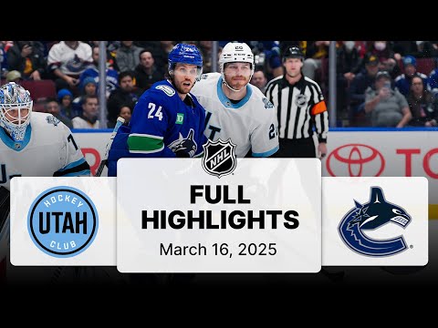 NHL Highlights | Utah Hockey Club vs. Canucks | March 16, 2025