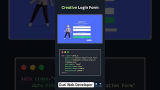 login page design #coding #javascript #html #css #programming #python #webdesign #shorts #viralvideo