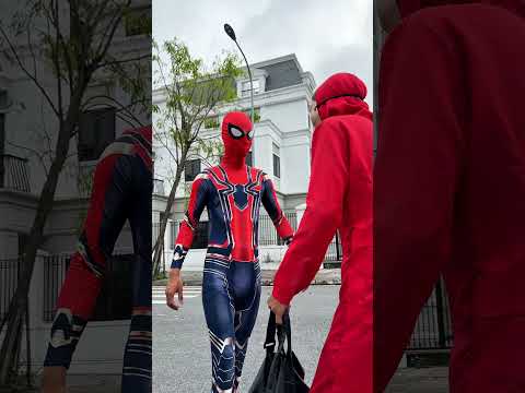 Spider-Man Saves the Stolen Money! #spiderman #badguy #superhero