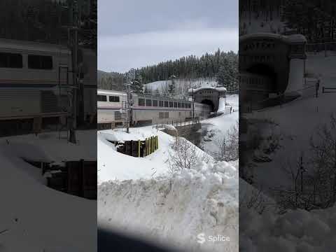 Amtrack coming out of moffat tunnel