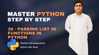 39 - How to Pass List in Function in Python | Python Tutorials For Beginners in (Urdu/Hindi)