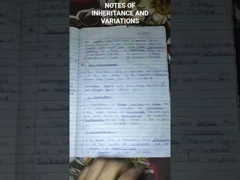 NOTES OF BIOLOGY || CHAPTER 3 INHERITANCE AND VARIATIONS || MAHARASHTRA BOARD NEW SYLLABUS ||