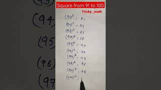 square trick# #mathshorts#knowledge#trickymath  #youtubeshorts