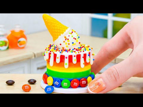 Homemade Miniature Ice Cream Cake So Cool In Summer Style | Most Amazing Cake Decorating Ideas