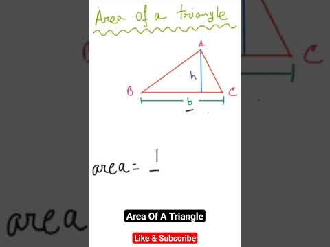 Area Of A Triangle || Geometry #mathematics #mensuration #algebra #youtubeshorts #viral