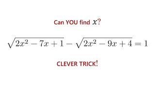 One Hidden Trick Solves This Square Root Equation