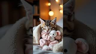Tiny Cat’s Sweetest Bedtime Routine Ever 🐾💤 You’ll Melt Watching This!