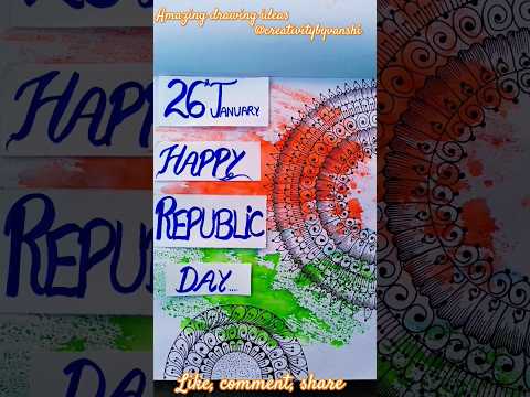 Happy Republic Day❤️#shortsfeed#youtubeshorts#ytshortsindia#ytshorts#republicdaydrawingeasy#mandala