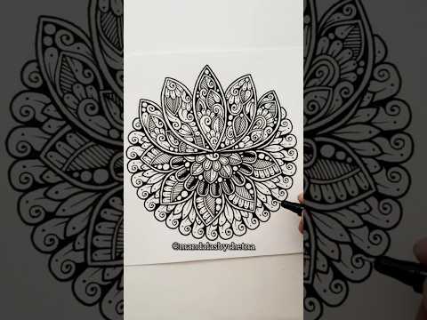 Intricate Lotus Mandala: Grace in Bloom #mandalaart #art #lotusflower