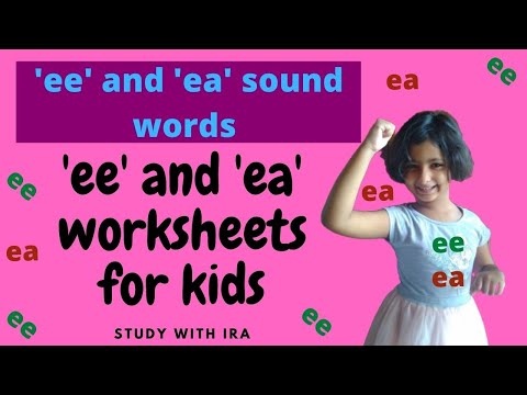 ea sound words,ee sound words,long vowel ee and ea sound words/long ee words worksheets for kids