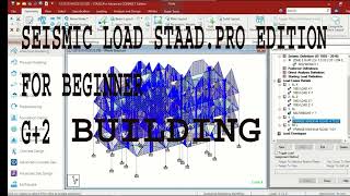 Staad.pro Edition || seismic load analysis and error solve// complete full video for beginner