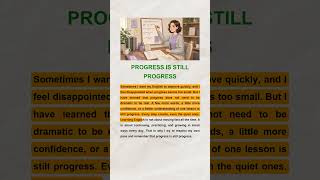 Progress Is Still Progress | English Reading & Listening Practice (A2–B1)
