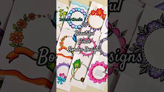 💕20 Beautiful Circle Border Designs🎉😍 Assignment #FrontPageDesign #viral #shorts