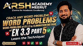 #Word Problems Of Ex 3.3 #Part 5 #Chapter 3 #Maths #Class 10th #Arsh Academy Meerut #Pw #TestBook