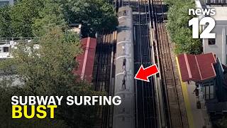 NYPD drone captures 6 teens subway surfing on top of Brooklyn train