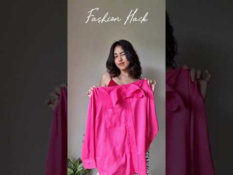 Fashion Hack | Shirt hack #diy #hacks #fashionhacks #shorts #trendinghacks #shirthack #diyshorts