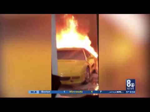 Caught on Camera: Ferrari car goes up in flames, arsonist to blame - March 19, 2019