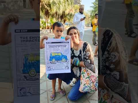 Glimpses of comic colouring activity at Bandra - 14 January 2024 | #climateactionnow