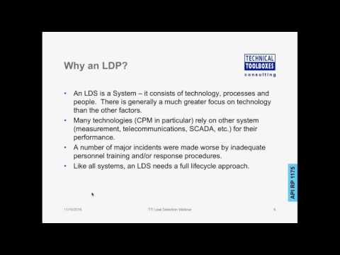 WEBINAR - Recent PHMSA and API Developments Regarding Leak Detection Systems