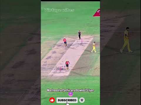 Pathirana's DEADLY Yorker Stuns Iyer! 😱 Dhoni's Masterplan EXPOSED! #CSKvPBKS #shorts #viral #ipl