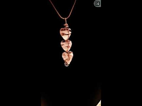 Valentine pendant on copper necklace 44$ #handmade #valentinesdaygift