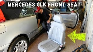 MERCEDES CLK W208 FRONT SEAT REMOVAL REPLACEMENT DRIVER PASSENGER
