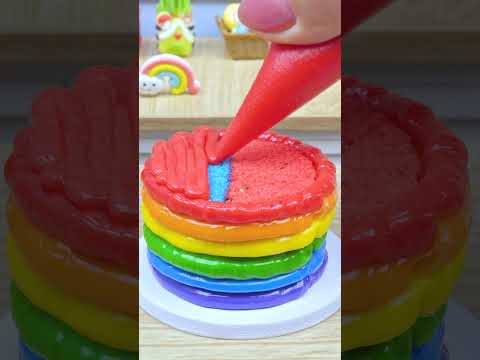 Rainbow Oreo vs KitKat Candy Battle 🍪🌈| Sweets Miniature Rainbow Chocolate Cake ASMR