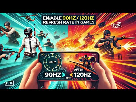 How to Enable 90Hz/120Hz Refresh Rate in Games 🔥❤