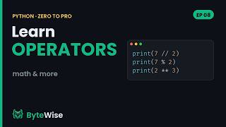 Python Operators Explained (Math & Comparisons) | Zero to Pro #8