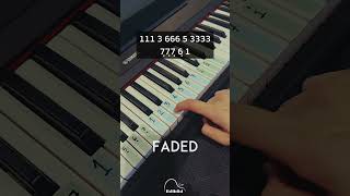 Faded - Piano Tutorial สอนเล่นเปียโน (Piano Cover) By PianoIS  #สอนเปียโน #piano #pianomusic