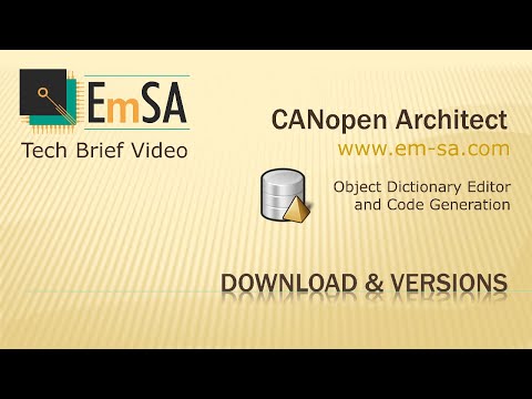 CANopenArchitect: Download and Versions