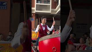 beauty潮汕美女，美女大鑼鼓手，笑容好可爱！#teochew #潮汕 #美女#潮汕女孩#潮汕营标旗