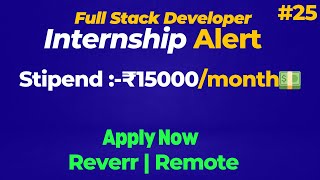 Fullstack Developer Internship | #internship #jobs #job #codeserver #design #gaming #techjobs