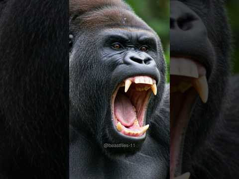 The Terrifying Truth About Gorilla #wildanimals #shorts #gorillas #reels