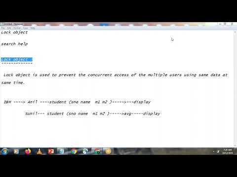 lock object creation