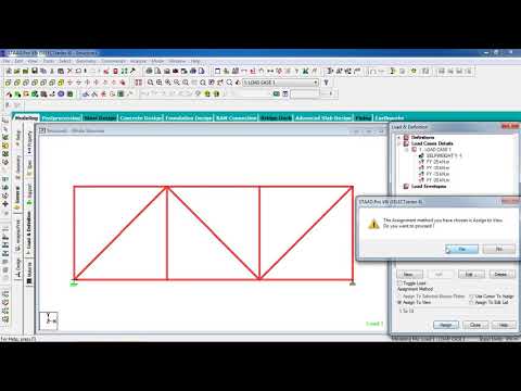 Day 33 STAAD Pro Tutorials   Analysis & Design of Steel Truss Type 2