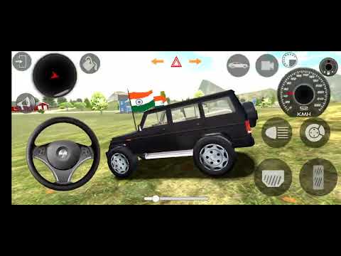 black  Mahindra New jeep Games Gadi Wala | Indian Cars Simulator 3D Jeep 4x4