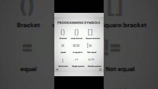 programming symbols #programming #webdevelopment #developercommunity
