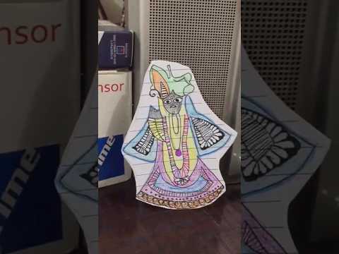 Banke Bihari with paper 🙏✨️ #status #art #bankebihari