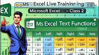 📘 Microsoft Excel Text Functions – Class 1 | Master Text Formulas in Hindi