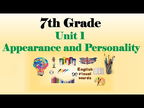 7th Grade Unit 1 Appearance and Personality Vocabulary