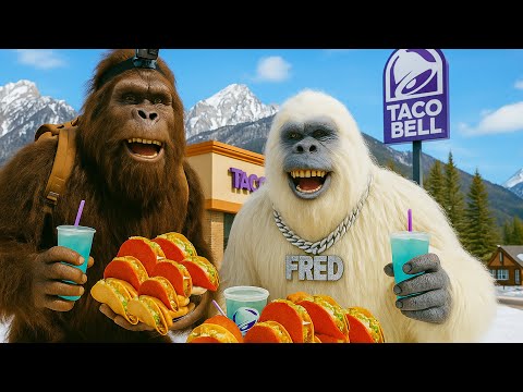 TACO BELL Mukbang with Bigfoot and Yeti