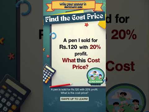 🔥 Ultimate Math Challenge 💡 Profit & Loss Puzzle 🤯 Can YOU Solve It Fast?"