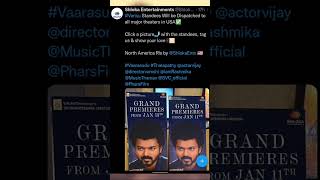 #varisu USA RELEASE #thalapathyvijay #varisupongal #varisuaudiolaunch #vamsipaidipalli